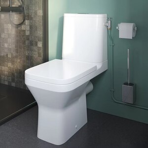 Set vas WC GoodHome Teesta, ceramica, evacuare orizontala, rezervor 3-4.5 l, Capac SoftClose, alb Set vas WC GoodHome Teesta, ceramica, evacuare orizontala, rezervor 3-4.5 l, Capac SoftClose, alb