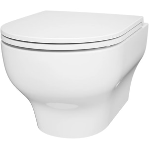 Vas WC suspendat GOODHOME Cavally, ceramica, 36 x 53 x 35 cm, capac SoftClose, alb Vas WC suspendat GOODHOME Cavally, ceramica, 36 x 53 x 35 cm, capac SoftClose, alb