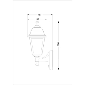 Aplica de exterior LED AVIDE Blake-U, E27, IP44, negru Aplica de exterior LED AVIDE Blake-U, E27, IP44, negru