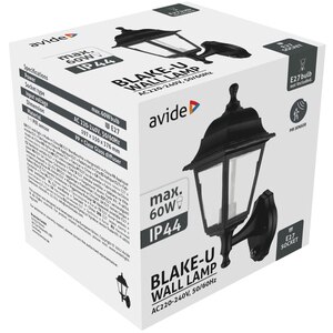 Aplica de exterior LED AVIDE Blake-U, E27, IP44, negru Aplica de exterior LED AVIDE Blake-U, E27, IP44, negru