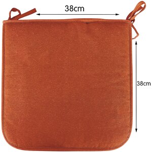 Perna patrata pentru scaun COCOS, 38 x 38 x 3 cm, bumbac si poliester, portocaliu Perna patrata pentru scaun COCOS, 38 x 38 x 3 cm, bumbac si poliester, portocaliu
