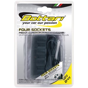 Splitter prize auto BOTTARI 30071, 12/24V, 4 prize, ABS, negru Splitter prize auto BOTTARI 30071, 12/24V, 4 prize, ABS, negru