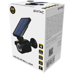 Lampa solara ENTAC ESLCAM-SMD, 4W, IP65, negru Lampa solara ENTAC ESLCAM-SMD, 4W, IP65, negru