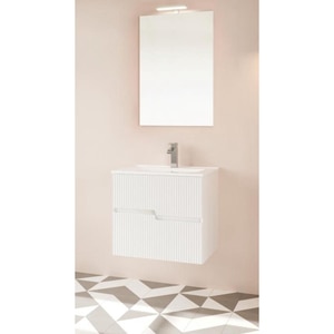 Set mobilier baie Savinidue Rio, 61.5 x 46.5 x 53 cm, alb Set mobilier baie Savinidue Rio, 61.5 x 46.5 x 53 cm, alb