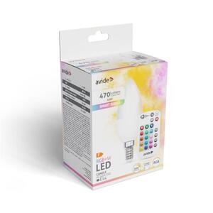Bec LED smart AVIDE ASC14RGBW-4.9W-RC, E14, 4.9W, 470lm, 2700K Bec LED smart AVIDE ASC14RGBW-4.9W-RC, E14, 4.9W, 470lm, 2700K