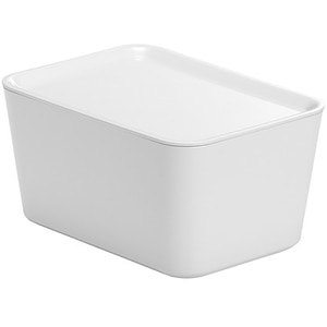 Cutie cu capac 17 x 13 x 8 cm, 1.4l, plastic, alb Cutie cu capac 17 x 13 x 8 cm, 1.4l, plastic, alb
