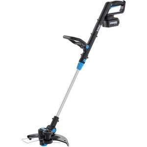 Trimmer pentru gazon MAC ALLIESTER, 18V, 5.0AH, 30 cm, negru-albastru Trimmer pentru gazon MAC ALLIESTER, 18V, 5.0AH, 30 cm, negru-albastru