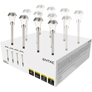 Lampa solara ENTAC EGSL-SS1LF40-PDQ, IP44, argintiu Lampa solara ENTAC EGSL-SS1LF40-PDQ, IP44, argintiu