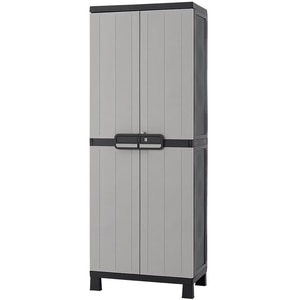 Dulap GOODHOME Links, plastic, 65 x 37 x 173 cm, gri-negru Dulap GOODHOME Links, plastic, 65 x 37 x 173 cm, gri-negru