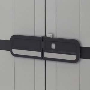 Dulap GOODHOME Links, plastic, 65 x 37 x 173 cm, gri-negru Dulap GOODHOME Links, plastic, 65 x 37 x 173 cm, gri-negru