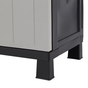 Dulap GOODHOME Links, plastic, 65 x 37 x 173 cm, gri-negru Dulap GOODHOME Links, plastic, 65 x 37 x 173 cm, gri-negru