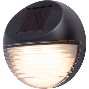 Aplica solara de exterior, 0.06W, LED incorporat, negru Aplica solara de exterior, 0.06W, LED incorporat, negru