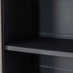 Dulap GOODHOME Links, plastic, 65 x 37 x 93 cm, gri-negru Dulap GOODHOME Links, plastic, 65 x 37 x 93 cm, gri-negru