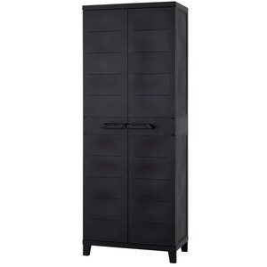 Dulap depozitare, plastic, 66 x 40 x 172 cm, negru Dulap depozitare, plastic, 66 x 40 x 172 cm, negru