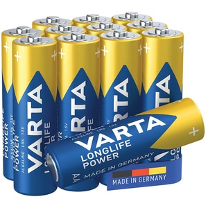 Baterii alcaline VARTA Longlife Power AA, 12 bucati Baterii alcaline VARTA Longlife Power AA, 12 bucati
