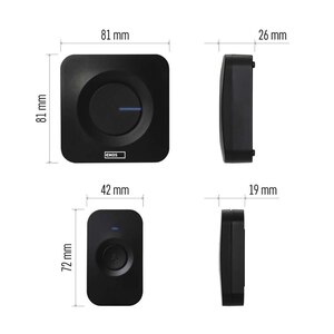 Sonerie wireless EMOS P5730, 52 melodii, 180m, negru Sonerie wireless EMOS P5730, 52 melodii, 180m, negru
