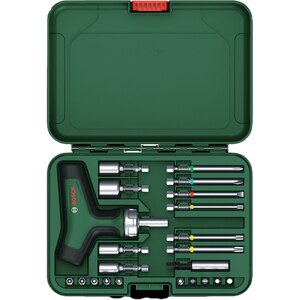 Set capete insurubare si chei tubulare BOSCH 1600A02Z9T, maner T Set capete insurubare si chei tubulare BOSCH 1600A02Z9T, maner T