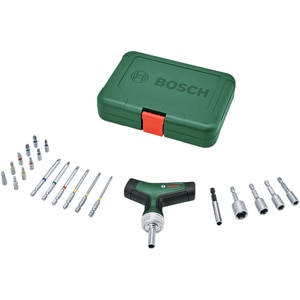 Set capete insurubare si chei tubulare BOSCH 1600A02Z9T, maner T Set capete insurubare si chei tubulare BOSCH 1600A02Z9T, maner T