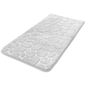 Covoras baie FRANDIS 195670, 50 x 80 cm, model pietre, alb Covoras baie FRANDIS 195670, 50 x 80 cm, model pietre, alb