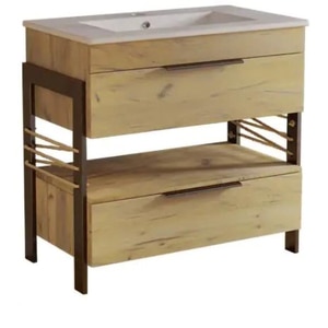 Set baza cu lavoar SANITOP Element, cu picioare, 70 x 45 x 81 cm, lemn Set baza cu lavoar SANITOP Element, cu picioare, 70 x 45 x 81 cm, lemn
