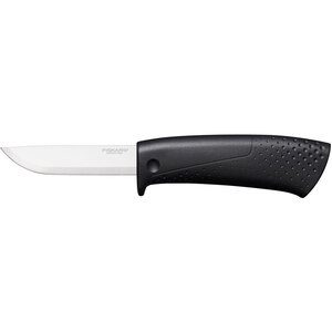 Cutit FISKARS, ascutitor, otel inoxidabil, negru Cutit FISKARS, ascutitor, otel inoxidabil, negru