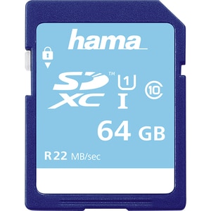 Card de memorie HAMA 104379, SDXC, 64GB, 22MB/s, clasa 10/U1, UHS-I Card de memorie HAMA 104379, SDXC, 64GB, 22MB/s, clasa 10/U1, UHS-I