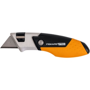 Cutit utilitar FISKARS CarbonMax, pliabil compact, metal, negru Cutit utilitar FISKARS CarbonMax, pliabil compact, metal, negru