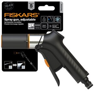 Pistol pentru stropit FISKARS 1067193, 2 jeturi, negru Pistol pentru stropit FISKARS 1067193, 2 jeturi, negru