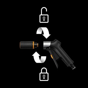 Pistol pentru stropit FISKARS 1067193, 2 jeturi, negru Pistol pentru stropit FISKARS 1067193, 2 jeturi, negru