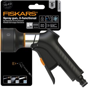 Pistol pentru stropit FISKARS 1067194, 3 jeturi, negru Pistol pentru stropit FISKARS 1067194, 3 jeturi, negru