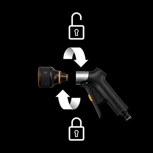 Pistol pentru stropit FISKARS 1067194, 3 jeturi, negru Pistol pentru stropit FISKARS 1067194, 3 jeturi, negru