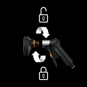 Pistol pentru stropit FISKARS 1067195, 5 jeturi, negru Pistol pentru stropit FISKARS 1067195, 5 jeturi, negru