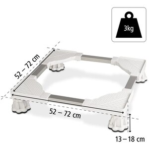 Cadru sustinere pentru masina de spalat rufe XAVAX 110232, metal, alb Cadru sustinere pentru masina de spalat rufe XAVAX 110232, metal, alb