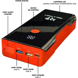 Starter auto ROLLFAST 113401R, 12V, 2500A, 18000mAh Starter auto ROLLFAST 113401R, 12V, 2500A, 18000mAh