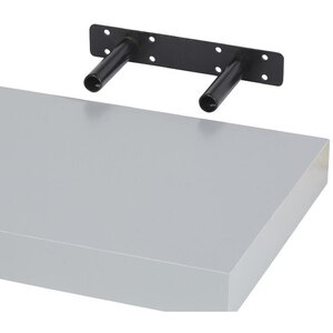 Polita GOODHOME Cusko, melamina, 30 x 23.5 x 3.8 cm, argintiu Polita GOODHOME Cusko, melamina, 30 x 23.5 x 3.8 cm, argintiu