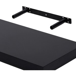 Polita GOODHOME Cusko, melamina, 23.5 x 60 x 3.8 cm, negru Polita GOODHOME Cusko, melamina, 23.5 x 60 x 3.8 cm, negru