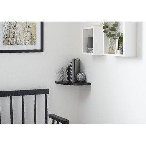 Polita GOODHOME Rigga, melamina, 25 x 25 x 2 cm, negru Polita GOODHOME Rigga, melamina, 25 x 25 x 2 cm, negru