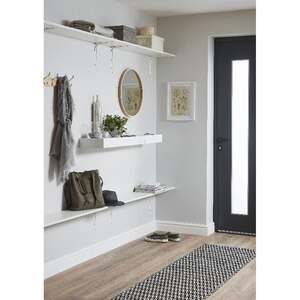 Polita GOODHOME Rigga, melamina, 118 x 19 x 1.8 cm, alb Polita GOODHOME Rigga, melamina, 118 x 19 x 1.8 cm, alb
