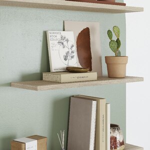 Polita GOODHOME Rigga, melamina, 19 x 60 x 1.8 cm, stejar Polita GOODHOME Rigga, melamina, 19 x 60 x 1.8 cm, stejar