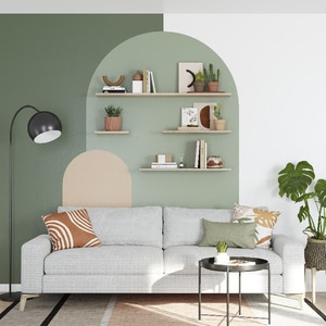 Polita GOODHOME Rigga, melamina, 19 x 60 x 1.8 cm, stejar Polita GOODHOME Rigga, melamina, 19 x 60 x 1.8 cm, stejar