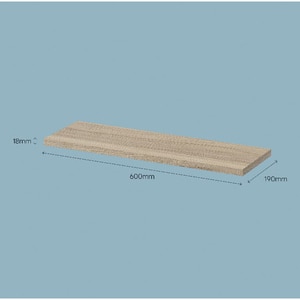 Polita GOODHOME Rigga, melamina, 19 x 60 x 1.8 cm, stejar Polita GOODHOME Rigga, melamina, 19 x 60 x 1.8 cm, stejar