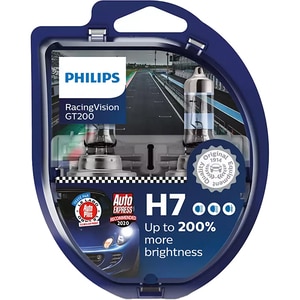 Set becuri auto PHILIPS Racing Vision+, 200%, H7, 3500K, 55W, 2 buc Set becuri auto PHILIPS Racing Vision+, 200%, H7, 3500K, 55W, 2 buc