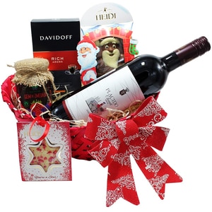 Cos cadou LUXURY BASKETS Little Red Star 6LRS Cos cadou LUXURY BASKETS Little Red Star 6LRS