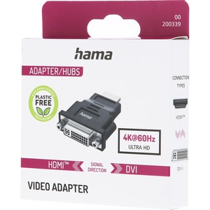 Adaptor HDMI - DVI-D HAMA 200339, negru Adaptor HDMI - DVI-D HAMA 200339, negru