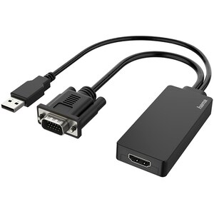 Adaptor VGA + USB - HDMI HAMA 200342, negru Adaptor VGA + USB - HDMI HAMA 200342, negru