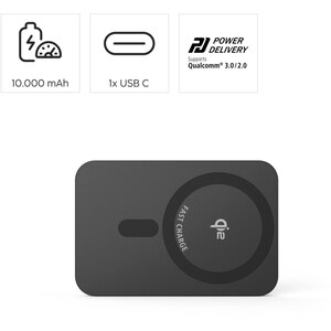 Baterie externa HAMA Qi2 201752, 10000 mAh, 1x USB-C, gri Baterie externa HAMA Qi2 201752, 10000 mAh, 1x USB-C, gri