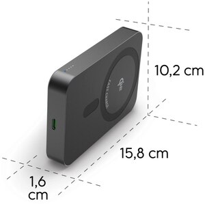 Baterie externa HAMA Qi2 201752, 10000 mAh, 1x USB-C, gri Baterie externa HAMA Qi2 201752, 10000 mAh, 1x USB-C, gri