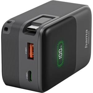 Baterie externa HAMA Roll Up 10 201784, 10000mAh, 1x USB-C, 1x USB-A, negru Baterie externa HAMA Roll Up 10 201784, 10000mAh, 1x USB-C, 1x USB-A, negru