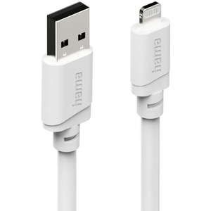 Cablu date HAMA 201801, USB-A - Lightning, 2m, alb Cablu date HAMA 201801, USB-A - Lightning, 2m, alb