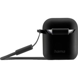 Husa pentru Apple AirPods 1st/2nd Gen HAMA Fantastic Feel, negru Husa pentru Apple AirPods 1st/2nd Gen HAMA Fantastic Feel, negru